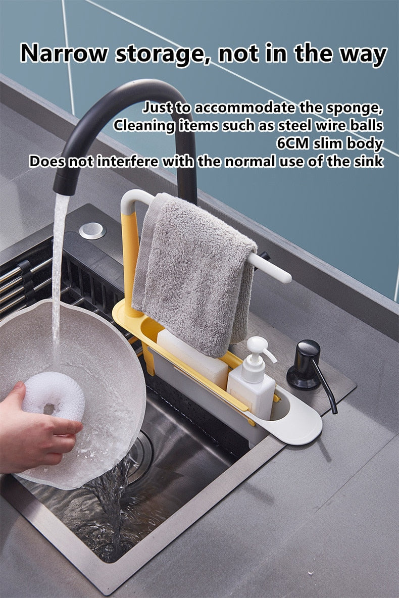 Telescopic sink storage rack Trend Sector UK kitchen gadget
