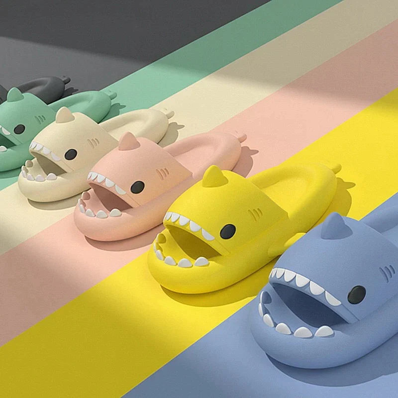 Viral shark slides novelty slippers Trend Sector UK